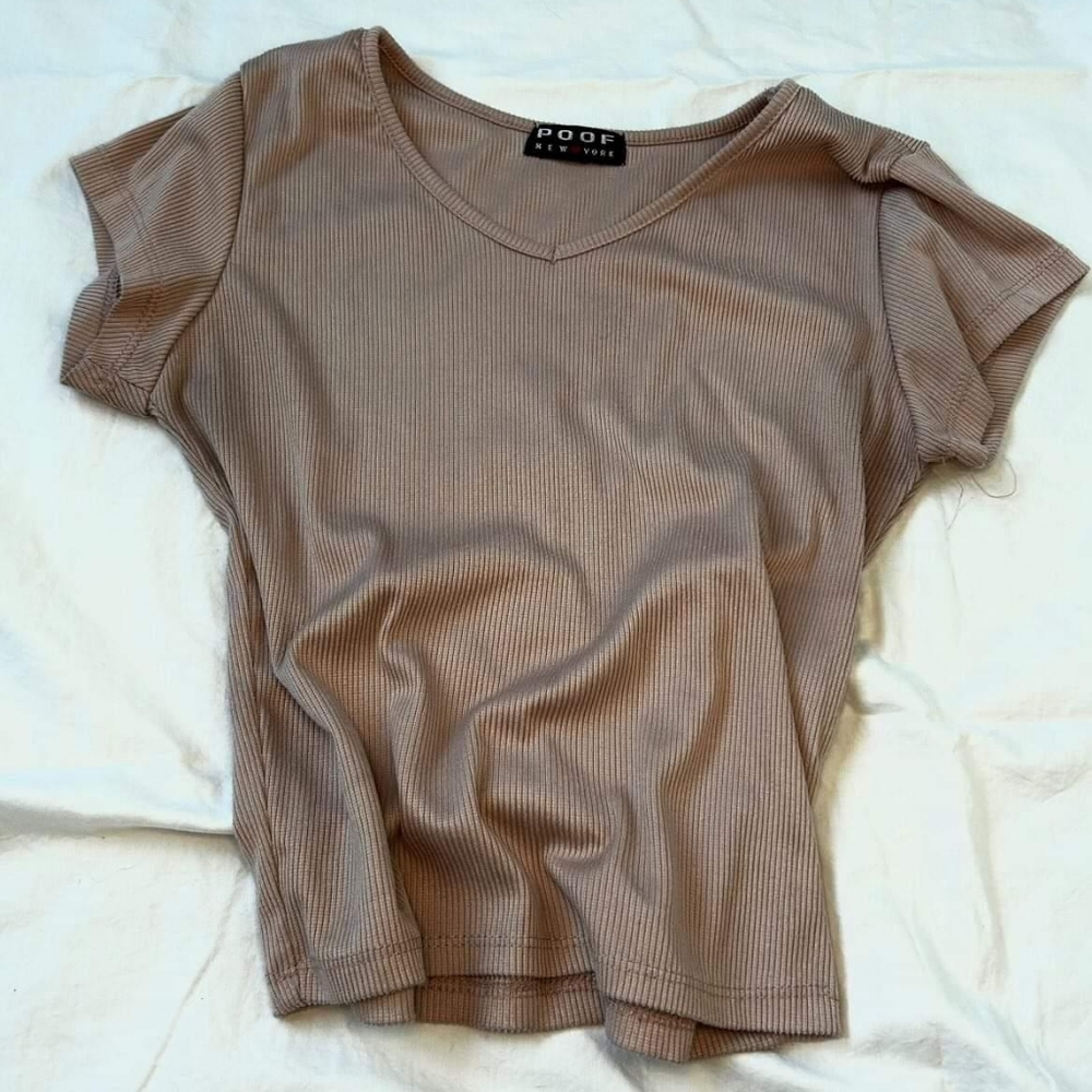 Poof New York Dusty Rose Ribbed Shirt